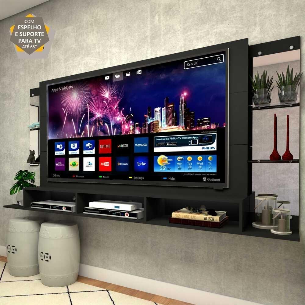Painel Tv 65" com Suporte Espelho Prateleira Multimóveis - 3