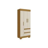 Guarda Roupa Solteiro 3 Portas E 2 Gavetas Maya Cinamomo/off White - Acp