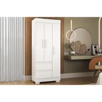 Guarda Roupa Solteiro 3 Portas E 2 Gavetas Maya Branco - Acp - 1