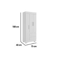 Guarda Roupa Solteiro 3 Portas E 2 Gavetas Maya Cinamomo - Acp - 3