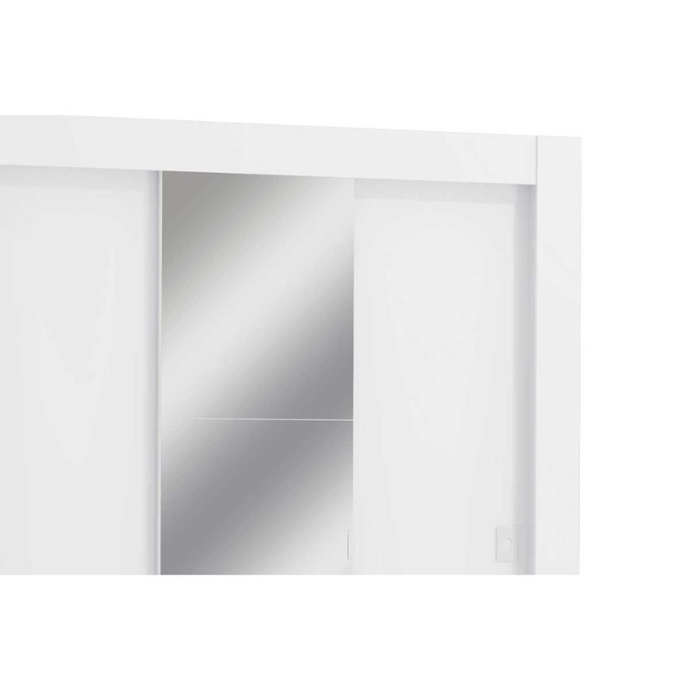 Guarda Roupa Solteiro 3 Portas De Correr (1 C/ Espelho) C/ Pés Cbh563 Branco - Kappesberg - 8