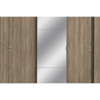 Guarda Roupa Solteiro 3 Portas De Correr (1 C/ Espelho) C/ Pés Cbh563 Branco - Kappesberg