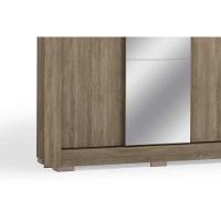 Guarda Roupa Solteiro 3 Portas De Correr (1 C/ Espelho) C/ Pés Cbh563 Branco - Kappesberg - 6