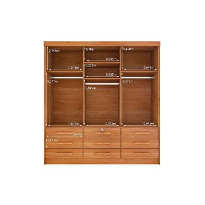 Guarda Roupa Solteiro Chicago 3 Portas de Correr 9 Gavetas Cinamomo-Off White