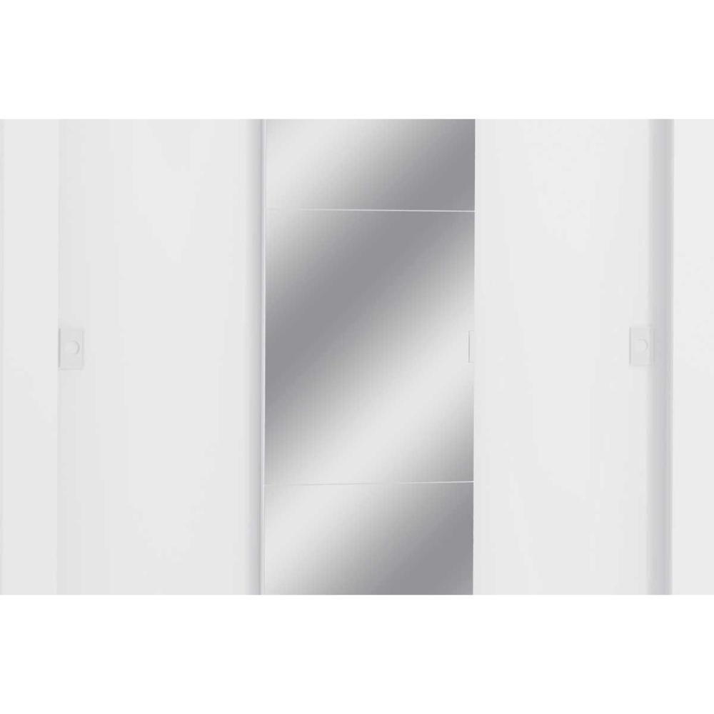 Guarda Roupa Solteiro 3 Portas De Correr (1 C/ Espelho) C/ Pés Cbh563 Nogal - Kappesberg - 5