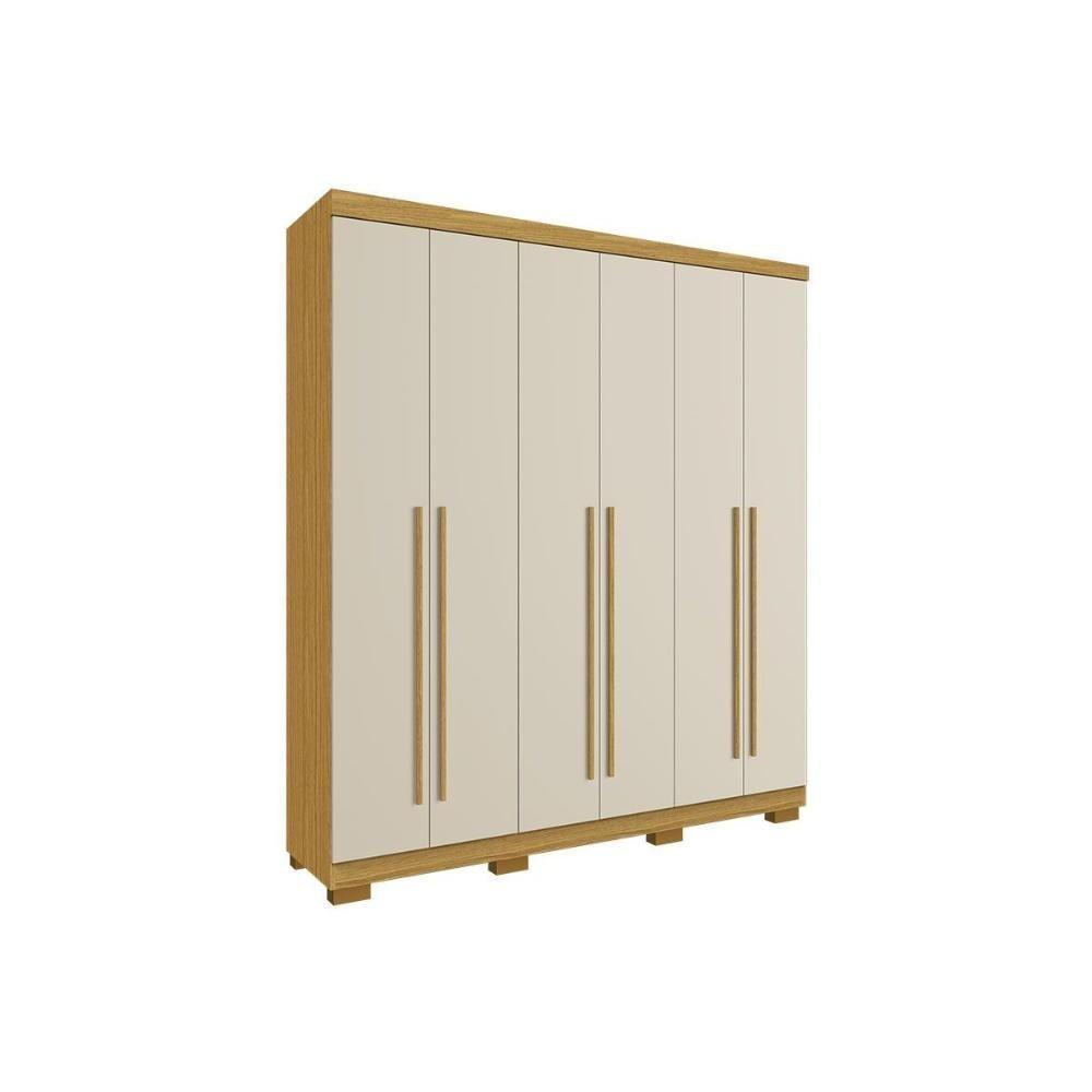 Guarda Roupa Solteiro 6 Portas E 3 Gavetas Paolla Cinamomo - Acp - 8