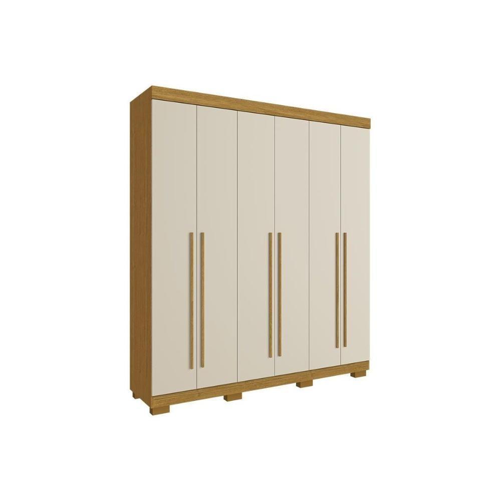 Guarda Roupa Solteiro 6 Portas E 3 Gavetas Paolla Cinamomo - Acp - 9