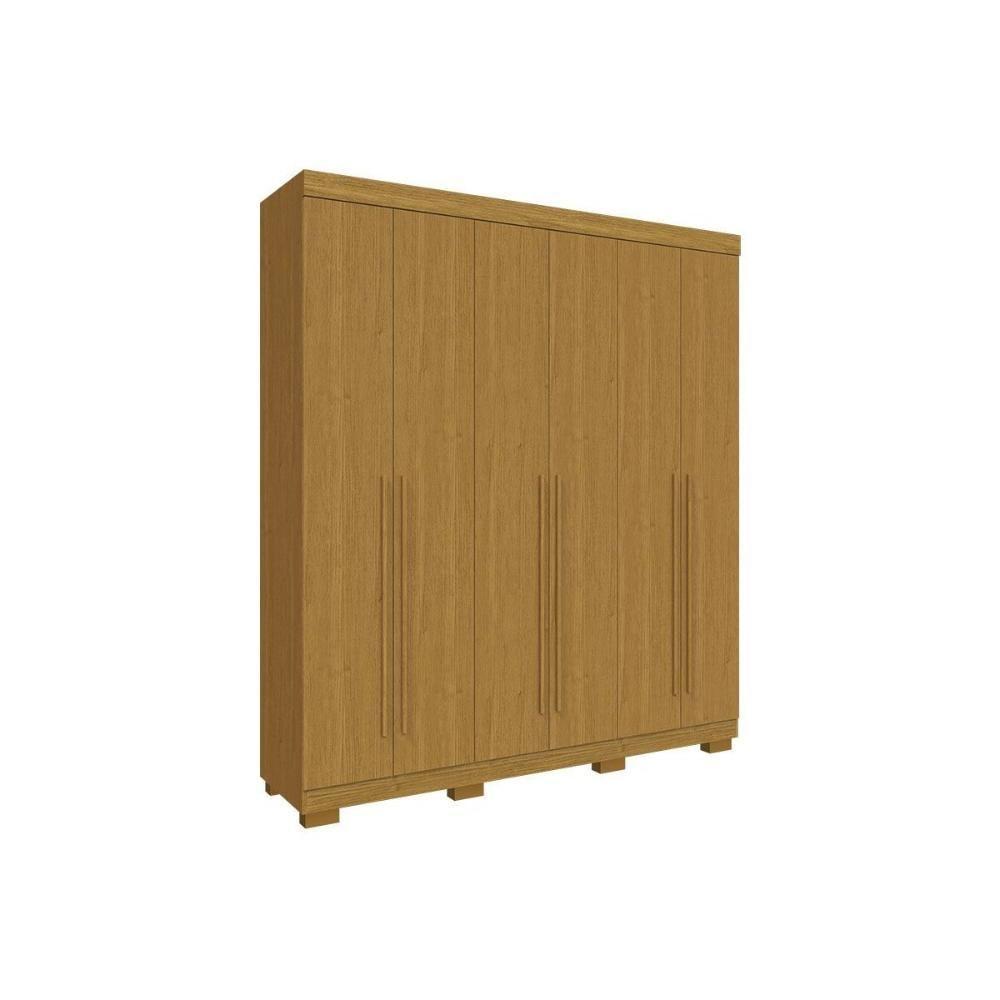 Guarda Roupa Solteiro 6 Portas E 3 Gavetas Paolla Cinamomo - Acp - 10