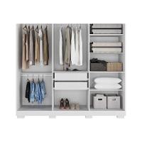 Guarda Roupa Solteiro 6 Portas E 3 Gavetas Paolla Cinamomo - Acp - 7