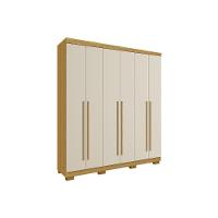 Guarda Roupa Solteiro 6 Portas E 3 Gavetas Paolla Cinamomo - Acp - 8