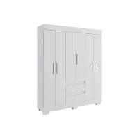 Guarda Roupa Solteiro 6 Portas E 2 Gavetas Maya Cinamomo/off White - Acp - 5