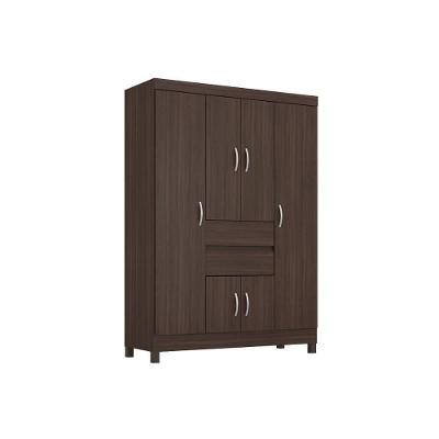 Guarda Roupa Solteiro 6 Portas E 2 Gavetas Ecom Ii Cafe Touch - Demóbile