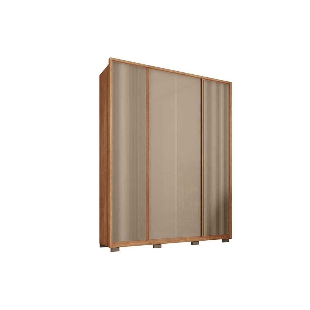 Guarda Roupa Solteiro 4 Portas E 3 Gavetas Lior Freijo/off White Mr - Caemmun - 9