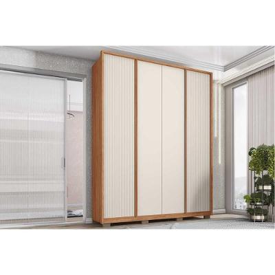 Guarda Roupa Solteiro 4 Portas E 3 Gavetas Lior Freijo/off White Mr - Caemmun