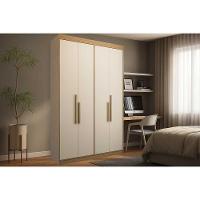 Guarda Roupa Solteiro 4 Portas E 2 Gavetas Ph 1805 Cedro/off White - Herval - 1