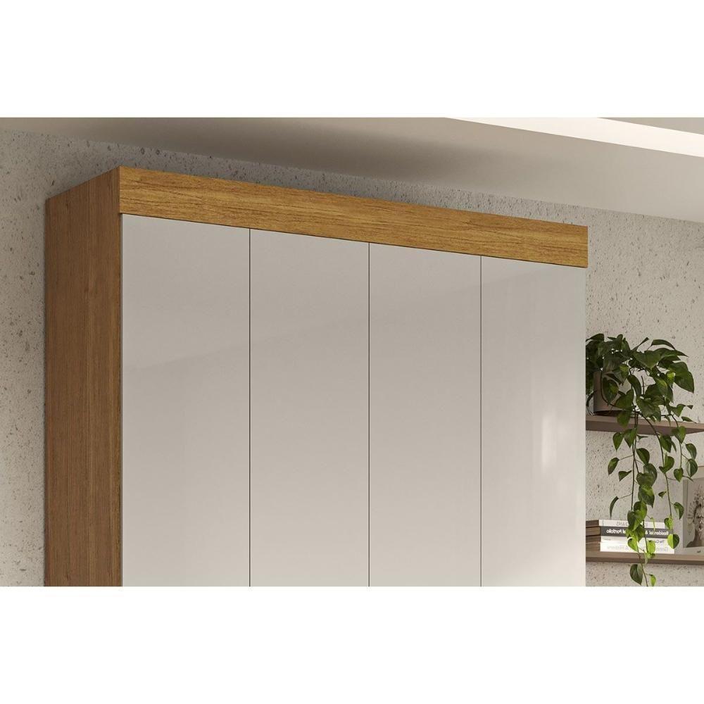 Guarda Roupa Solteiro 4 Portas E 2 Gavetas ágata Branco - Acp - 10