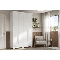 Guarda Roupa Solteiro 4 Portas E 2 Gavetas ágata Branco - Acp - 1