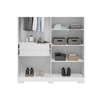 Guarda Roupa Solteiro 4 Portas E 2 Gavetas ágata Branco - Acp - 6