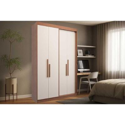 Guarda Roupa Solteiro PH 1805 4 Portas de Bater 2 Gavetas Carvalho-off White Herval