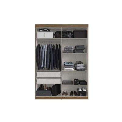 Guarda Roupa Solteiro PH 1714 Cedro 4 Portas de Bater 2 Gavetas Cedro Herval