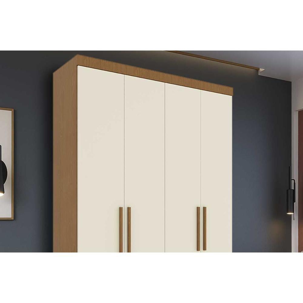 Guarda Roupa Solteiro 4 Portas E 2 Gavetas Ph 1714 Carvalho Vermontt/off White - Herval - 5