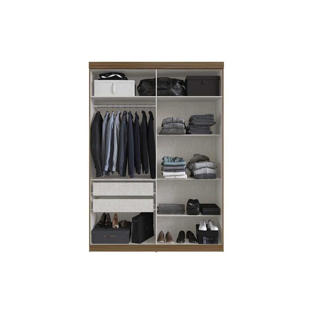 Guarda Roupa Solteiro 4 Portas E 2 Gavetas Ph 1714 Carvalho Vermontt/off White - Herval - 8