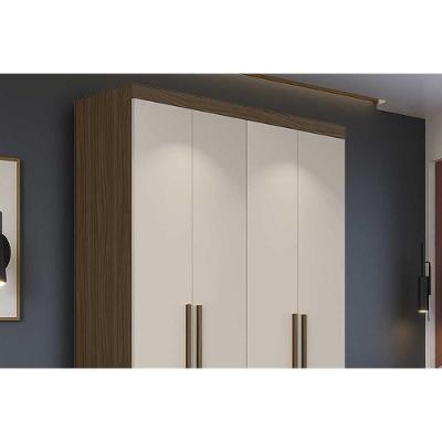 Guarda Roupa Solteiro PH 1714 4 Portas de Bater 2 Gavetas Off White Herval