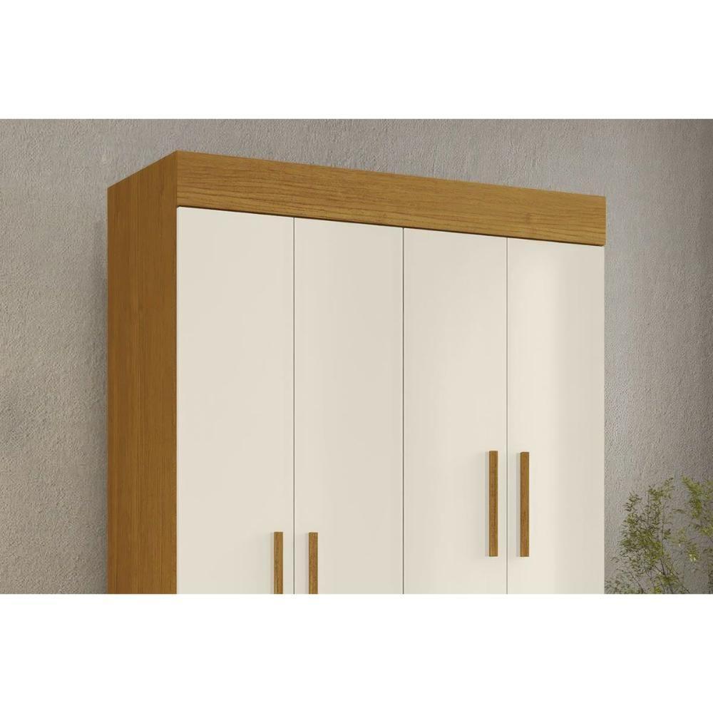 Guarda Roupa Solteiro 4 Portas E 2 Gavetas Maya Cinamomo - Acp - 8