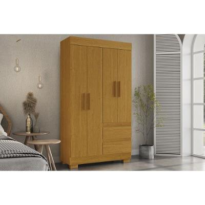Guarda Roupa Solteiro 4 Portas E 2 Gavetas Maya Cinamomo - Acp