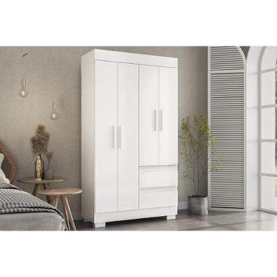Guarda Roupa Solteiro 4 Portas E 2 Gavetas Maya Branco - Acp