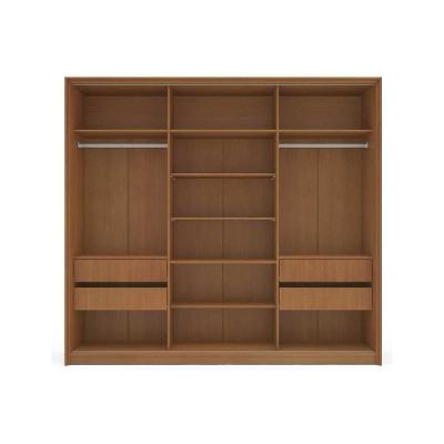 Guarda Roupa Casal Valência 3 Portas de Correr 4 Gavetas Branco-creme Politorno