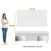 Rack Com Painel Retrô Com Espelho Para Tv Até 65´´ Flórida Fg3138 Branco - 5