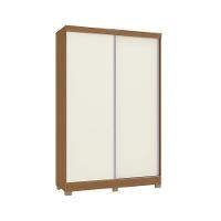 Guarda Roupas 2 Portas De Correr E 2 Gavetas C/ Pés Cb02n571 Flex Canela/canela Ou Off White - Kappesberg - 1