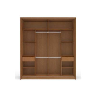 Guarda Roupa Casal Porto 2 Portas de Correr 2 Gavetas Branco-azul MDF-MDP Politorno