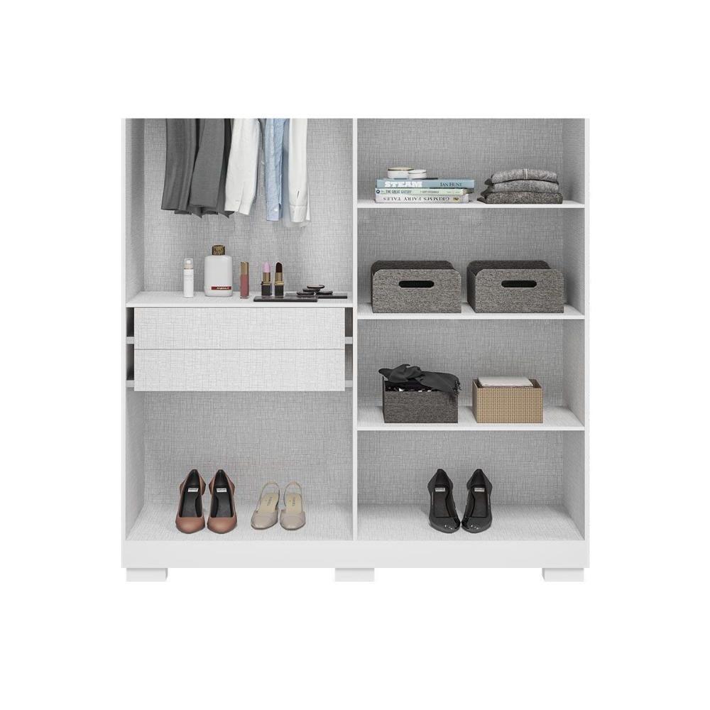 Guarda Roupa Solteiro 4 Portas E 2 Gavetas ágata Cinamomo/off White - Acp - 8