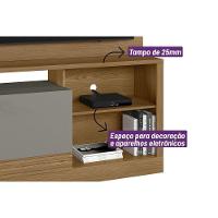 Home P/ Tv Até 50 Pol Alagoas C/ 2 Portas E 5 Prateleiras 187x160cm Nature/off White - Linea Brasil - 7