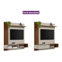 Home P/ Tv Até 55 Pol Alvorada C/ 1 Porta E 1 Prateleira 200x130cm Freijó/off White - Linea Brasil - 6