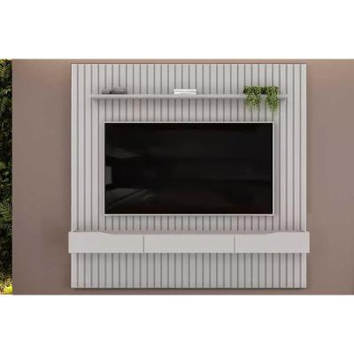 Home P/ Tv Até 65 Pol Pratic Ripado C/ 3 Gavetas 223x240cm Bali - Dj Móveis