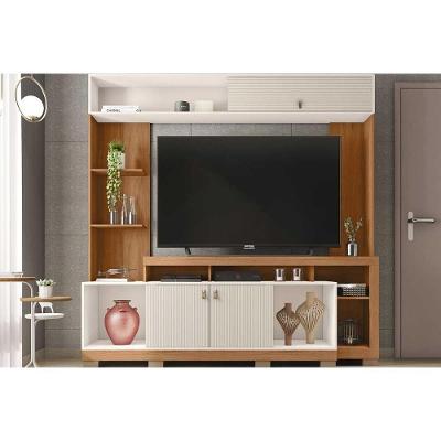 Home P/ Tv Até 65 Pol Sinfonia C/ 3 Portas E 7 Nichos 200x203cm Freijo/off White Mr - Caemmun