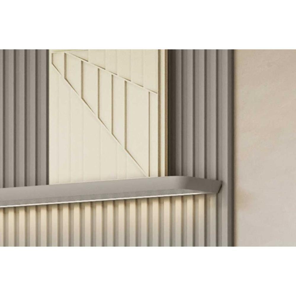 Home P/ Tv Até 100 Pol Modular 3.0 Ripado C/ 3 Porta. 1 Prat. 2,97x2,50cm Tauari/gris Fosco - Linea Brasil - 6