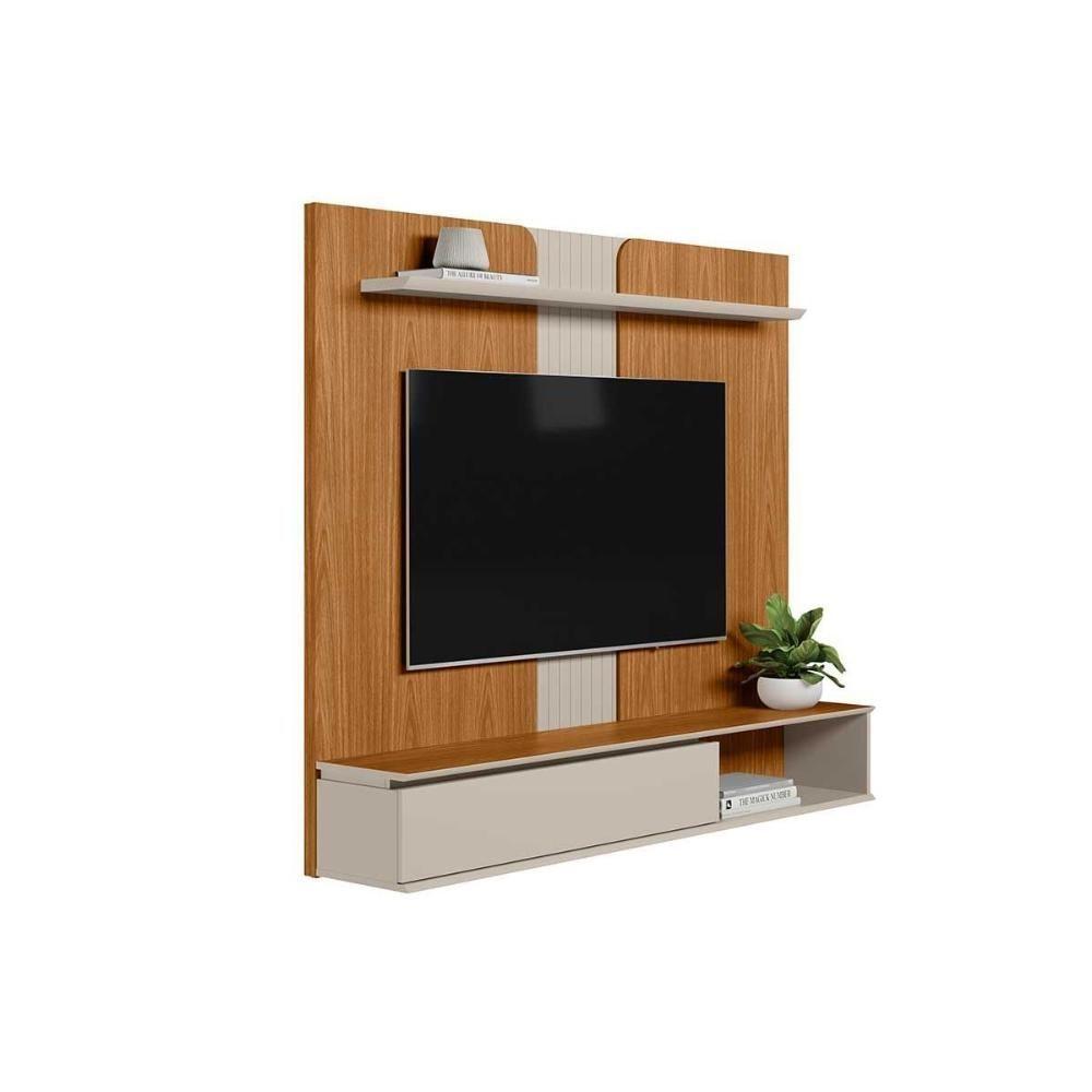 Home P/ Tv Até 65 Pol Friburgo C/ 1 Porta E 1 Prateleira 160x136cm Nature/off White - Linea Brasil - 7