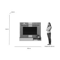 Home P/ Tv Até 65 Pol Friburgo C/ 1 Porta E 1 Prateleira 160x136cm Nature/off White - Linea Brasil - 2