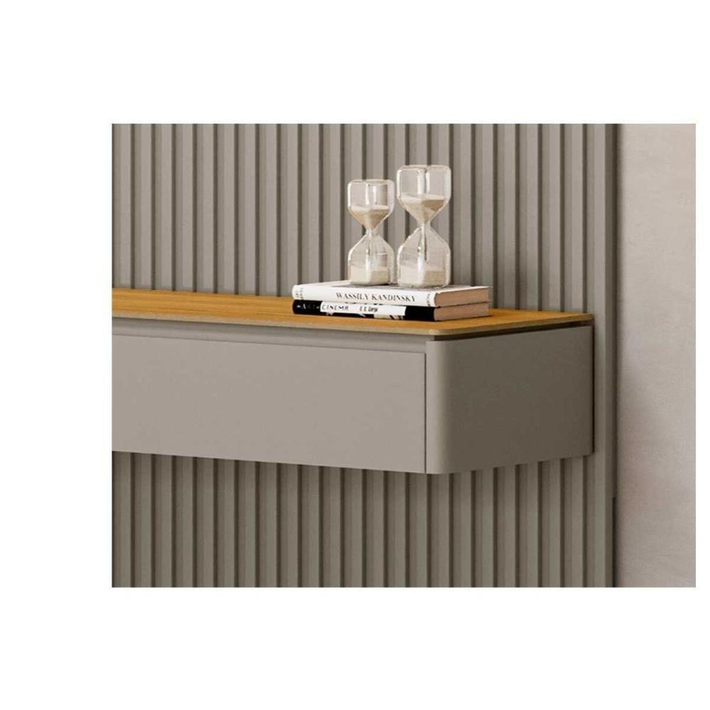 Home P/ Tv Até 60 Pol Modular 1.4 Ripado C/ 2 Portas 1 Prat. 141x250cm Tauari/gris Fosco - Linea Brasil - 5