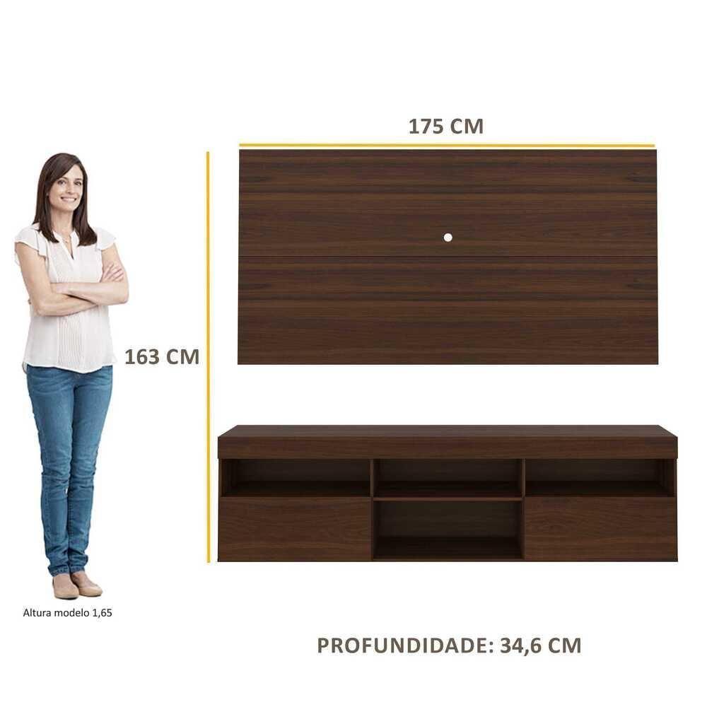 Rack Com Painel Para Tv Até 65´´ Flórida Fg3059 Madeirado - 2