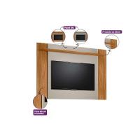Home P/ Tv Até 60 Pol Tulum Extensivel C/ 1 Prateleira 160 Ou 180x150cm Tauari/off White Fosco - Linea Brasil - 3