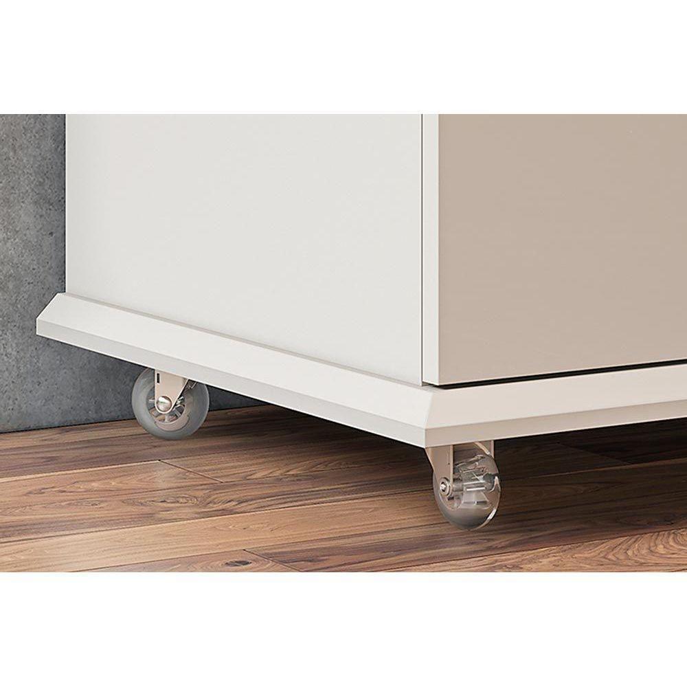 Home P/ Tv Até 60 Pol Riviera C/ Espelho E 3 Portas 216x186cm Off White/cinamomo - Permóbili - 6