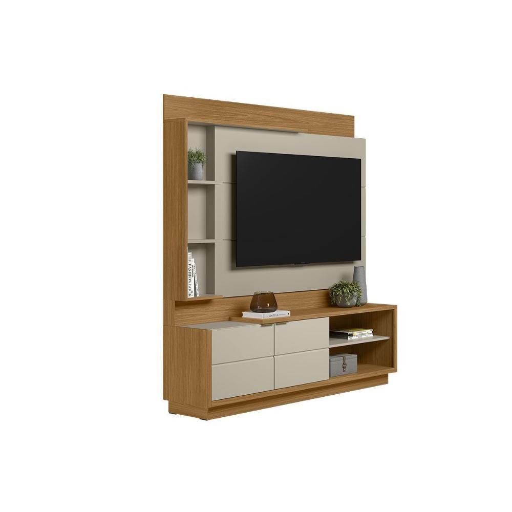 Home P/ Tv Até 60 Pol Atlanta C/ 2 Portas E 5 Prateleiras186x180cm Nature/off White - Linea Brasil - 2
