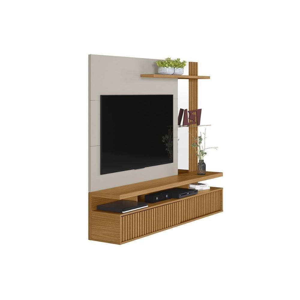 Home P/ Tv Até 60 Pol Maragogi C/ 2 Porta E 2 Prateleiras 182x154cm Carvalho/off White - Linea Brasil - 6