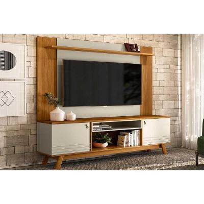 Home P/ Tv Até 55 Pol Colorado/tulum C/ 2 Portas 3 Prateleiras 180x188cm Nature/off White - Linea Brasil