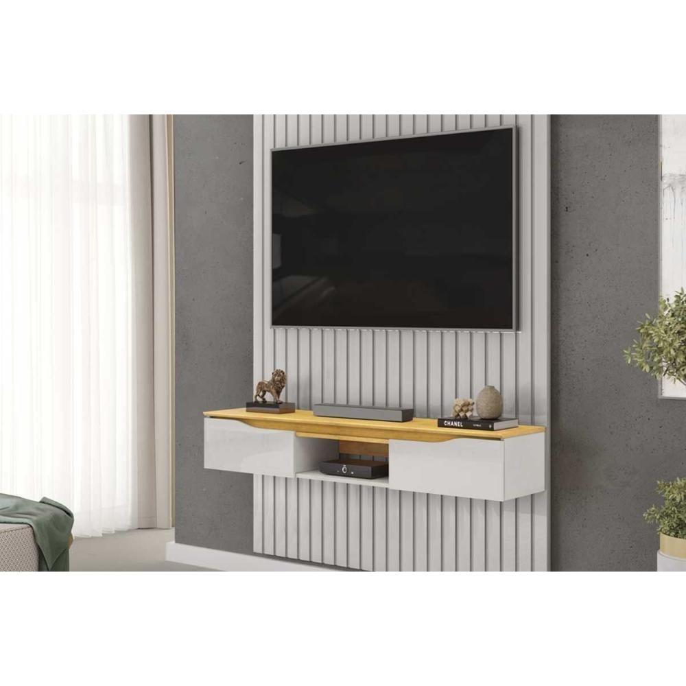 Home P/ Tv Isac143x240cm Freijo/off White - Dj Móveis - 3